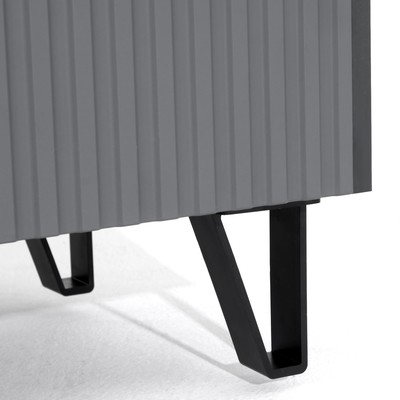 Комод Оливия, 2000х426х830, Графит/Графит Софт МДФ