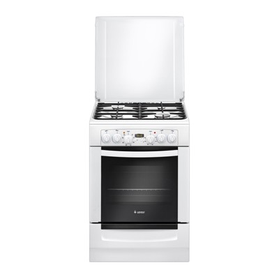 Плита GEFEST ПГЭ 6102-03, комбинированная, 4 конфорки, 55 л, электрическая духовка, белая