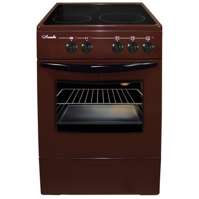 Плита "ЛЫСЬВА" ЭПС 301 МС, электрическая, 3 конфорки, 57 л, стеклокерамика, коричневая