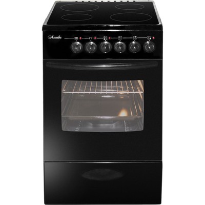 Плита "ЛЫСЬВА" ЭПС 402 МС, электрическая, 4 конфорки, 57 л, стеклокерамика, чёрная