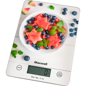 Весы кухонные Maxwell MW-1478, электронные, до 5 кг, рисунок 'Ягоды'