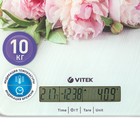 Весы кухонные Vitek VT-2414, электронные, до 10 кг, рисунок "Пионы" - Фото 2