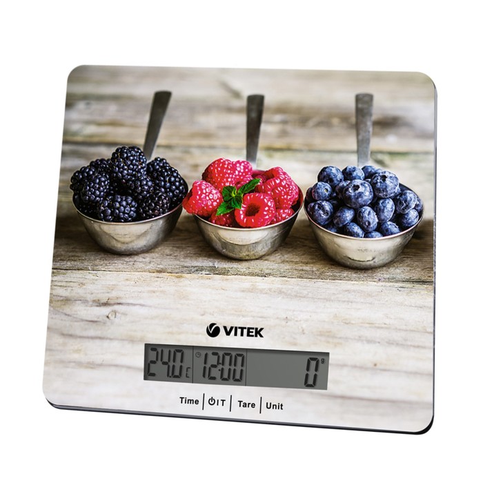 Весы кухонные Vitek VT-2429, электронные, до 5 кг, рисунок "Ягоды" - Фото 1