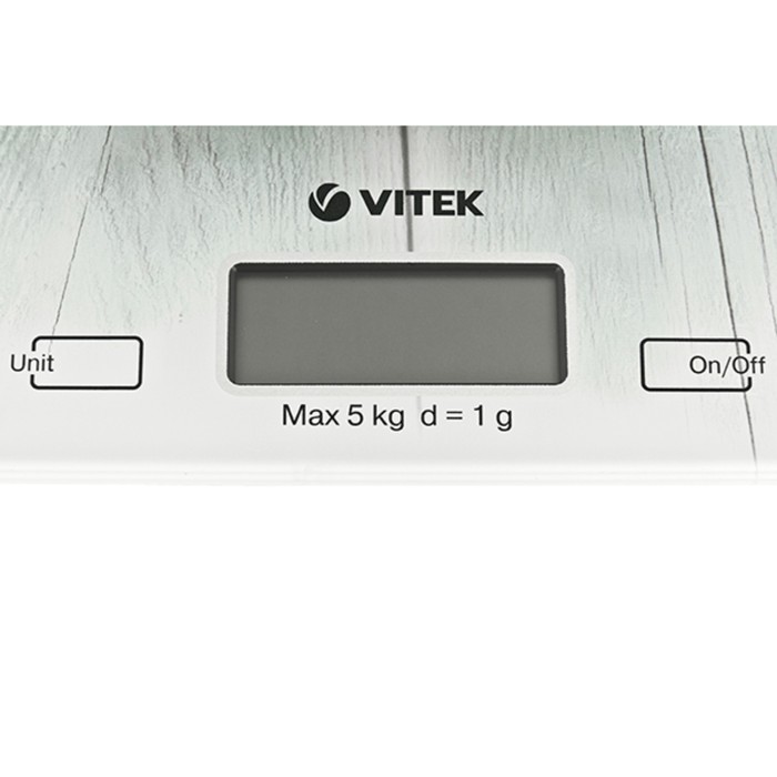 Весы кухонные Vitek VT-2424, электронные, до 5 кг, рисунок "Кружки" - фото 1908993041