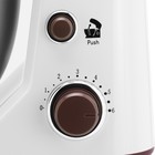 Кухонная машина Vitek VT-1433, 900 Вт, 4 л, 6 скоростей, 3 насадки, бело-коричневая - Фото 2