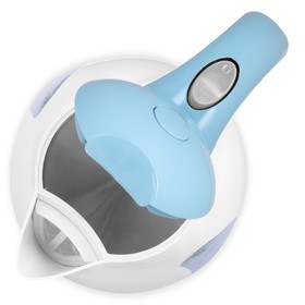 

Чайник электрический Maxwell MW-1014 B, пластик, 1.7 л, 2200 Вт, бело-голубой