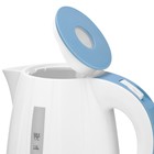 Чайник электрический Vitek VT-7031 W, пластик, 1.7 л, 2200 Вт, бело-голубой - Фото 2