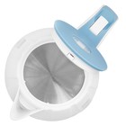 Чайник электрический Vitek VT-7031 W, пластик, 1.7 л, 2200 Вт, бело-голубой - Фото 4