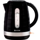 Чайник электрический Vitek VT-1174 MC, пластик, 1.7 л, 2200 Вт, чёрно-серебристый - фото 9985862