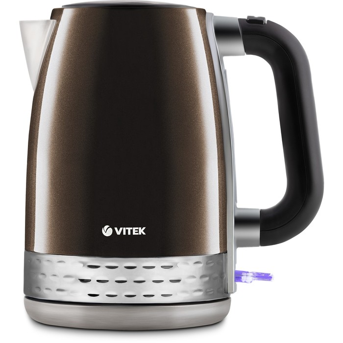 Чайник электрический Vitek VT-7066, металл, 1.7 л, 2200 Вт, цвет бронза - Фото 1