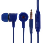 Наушники Blast BAH-256 Mobile, вакуумные, микрофон, управление, 32 Ом, 3.5мм, 1.2м, синие - фото 9985978