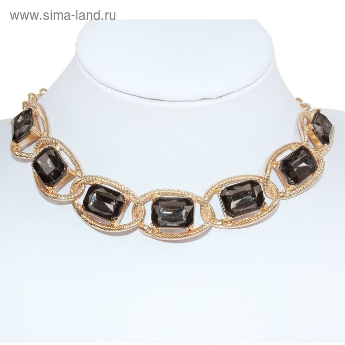 Колье «Рубин», цвет чёрный в золоте - Фото 1