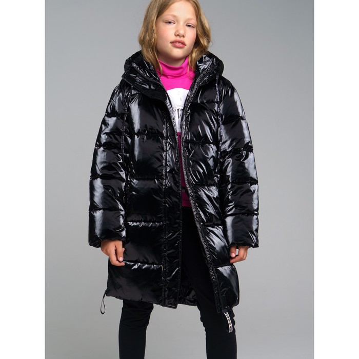 Куртка зимняя удлиненная для девочки, рост 134 см