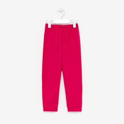 Пижама для девочки (футболка и брюки) Forever Sisters, размер 34 (122-128 см), бело-розовая