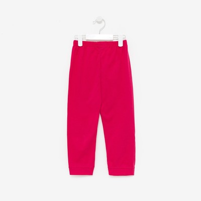 Пижама для девочки (футболка и брюки) Forever Sisters, размер 34 (122-128 см), бело-розовая