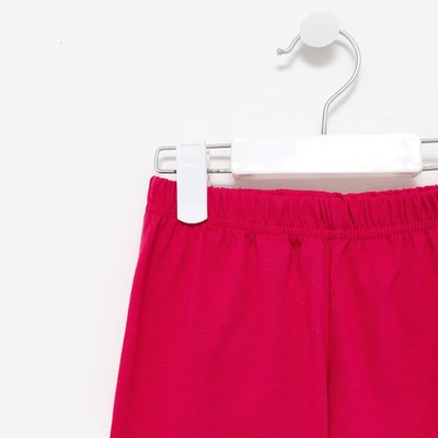 Пижама для девочки (футболка и брюки) Forever Sisters, размер 34 (122-128 см), бело-розовая