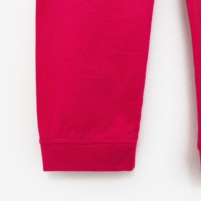 Пижама для девочки (футболка и брюки) Forever Sisters, размер 34 (122-128 см), бело-розовая