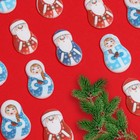 Сахарные медальоны Top decor, "Дед мороз и Снегурочка", 35 х 23 мм, 63шт - фото 9986255