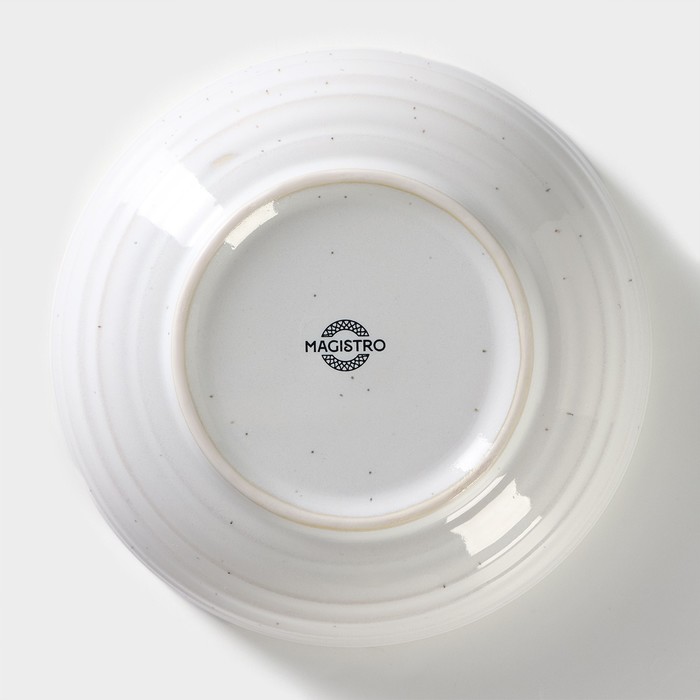 Салатник фарфоровый Magistro Urban, 600 мл, d=16 см, цвет белый в крапинку - фото 1908993112