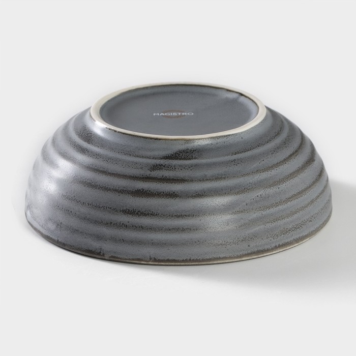 Салатник фарфоровый Magistro Urban, 600 мл, d=16 см, цвет серый - фото 1908993116