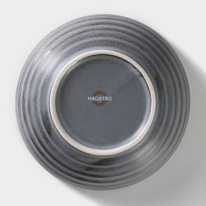 Салатник фарфоровый Magistro Urban, 600 мл, d=16 см, цвет серый - фото 1908993117