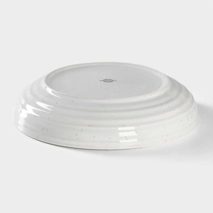 Салатник фарфоровый Magistro Urban, 1250 мл, d=23 см, цвет белый в крапинку - фото 1927989764