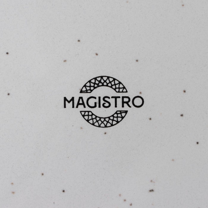 Салатник фарфоровый Magistro Urban, 1250 мл, d=23 см, цвет белый в крапинку - фото 1927989766