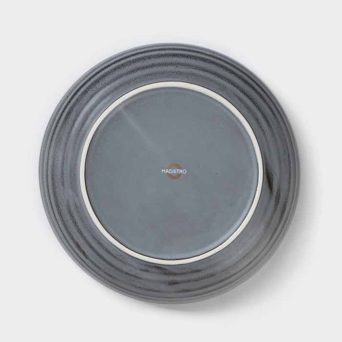 Салатник фарфоровый Magistro Urban, 1250 мл, d=23 см, цвет серый - фото 1908993130
