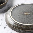 Тарелка фарфоровая десертная Magistro Urban, d=17 см, цвет серый - Фото 6