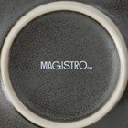Тарелка фарфоровая обеденная Magistro Urban, d=22 см, цвет серый - Фото 5