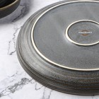 Тарелка фарфоровая обеденная Magistro Urban, d=22 см, цвет серый - Фото 6