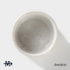 Соусник Magistro Urban, 70 мл, d=6.7 см, фарфор, белый в крапинку - Фото 2