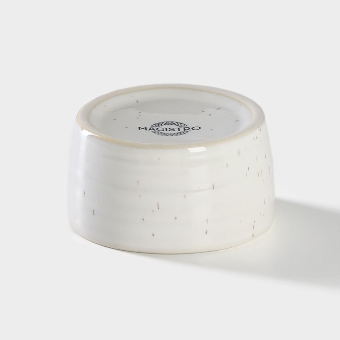 Соусник фарфоровый Magistro Urban, 70 мл, d=6,7 см, цвет белый в крапинку - фото 1882507109