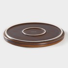 Тарелка Magistro Garland, d=22.5 см, фарфор, синяя, коричневая - Фото 3