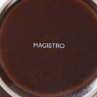 Тарелка фарфоровая обеденная Magistro Garland, d=22,5 см, цвет синий - Фото 6