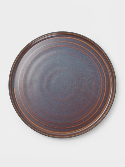 Подстановочная тарелка Magistro Garland, d=27.5 см, фарфор, синяя, коричневая