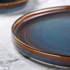 Тарелка фарфоровая подстановочная Magistro Garland, d=27,5 см, цвет синий - Фото 4
