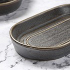 Блюдо Magistro Urban, 260 мл, 18×9.8×2.5 см, овальное, фарфор, серый - Фото 4