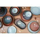 Блюдо Magistro Garland, 18×9.8×2.5 см, овальное, фарфор, синее, коричневое - Фото 4