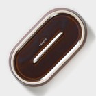 Блюдо Magistro Garland, 18×9.8×2.5 см, овальное, фарфор, синее, коричневое - Фото 7