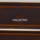 Блюдо Magistro Garland, 18×9.8×2.5 см, овальное, фарфор, синее, коричневое - Фото 8