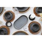 Блюдо Magistro Urban, 450 мл, 24×13.7×2.7 см, овальное, фарфор, серое - Фото 8