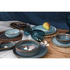 Блюдо Magistro Garland, 24×13.7×2.7 см, овальное, фарфор, синее - Фото 6