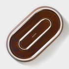 Блюдо Magistro Garland, 24×13.7×2.7 см, овальное, фарфор, синее - Фото 8