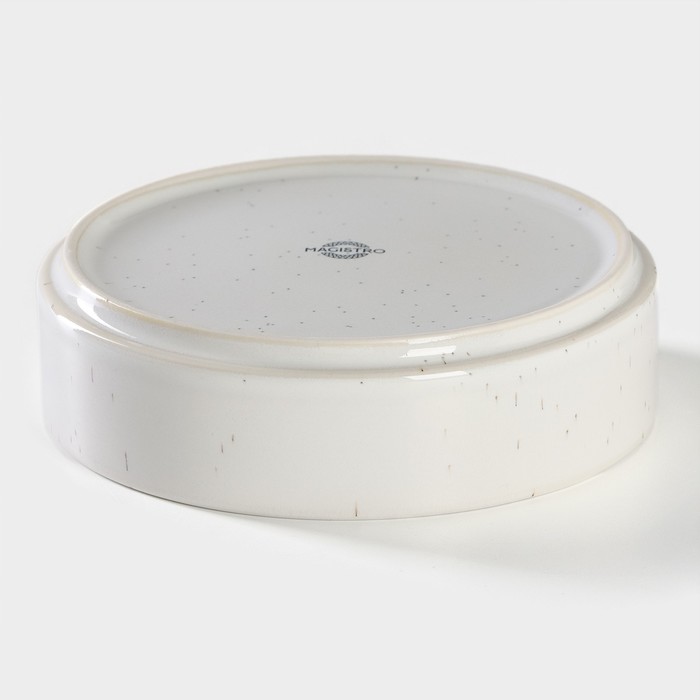 Салатник фарфоровый с высоким бортом Magistro Urban, 500 мл, d=15 см, цвет белый в крапинку - фото 1908993308
