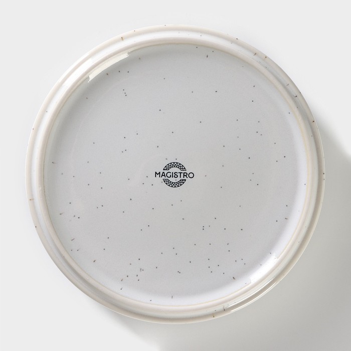 Салатник фарфоровый с высоким бортом Magistro Urban, 500 мл, d=15 см, цвет белый в крапинку - фото 1908993309