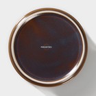 Салатник Magistro Garland, 500 мл, d=15 см, фарфор, синий, коричневый - Фото 4