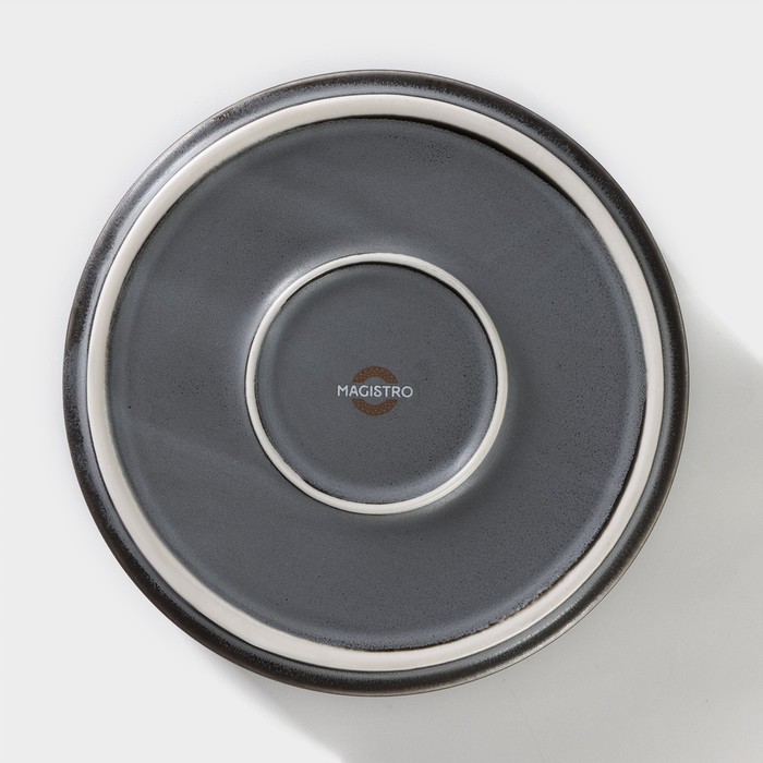 Салатник фарфоровый с высоким бортом Magistro Urban, 650 мл, d=17 см, цвет серый - фото 1908993334