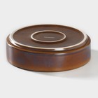 Салатник Magistro Garland, 700 мл, d=17 см, фарфор, синий, коричневый - Фото 3