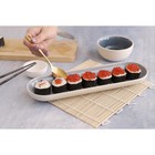 Блюдо фарфоровое для подачи Magistro Ocean, 33×10×3 см, цвет голубой - фото 24425222